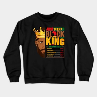 Juneteenth Black Nutritional Facts Pride African Mens Crewneck Sweatshirt